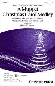 A Muppet Christmas Carol Medley SATB choral sheet music cover Thumbnail